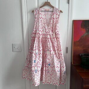AO Dress Hand Printed and Embroidered Anglaka Wrap Dress